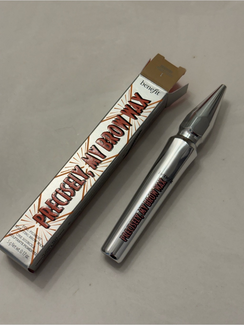 Benefit Precisely My Brow Wax #1 Cool Light Blonde Size 5g/0.17oz NEW in Box